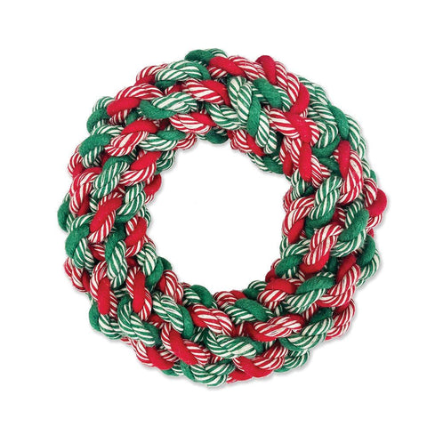 Prestige Christmas Wreath Rope Dog Toy