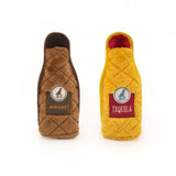 Zippy Paws Z-Stitch Happy Hour Crusherz Squeaker Dog Toy - Whiskey & Tequila