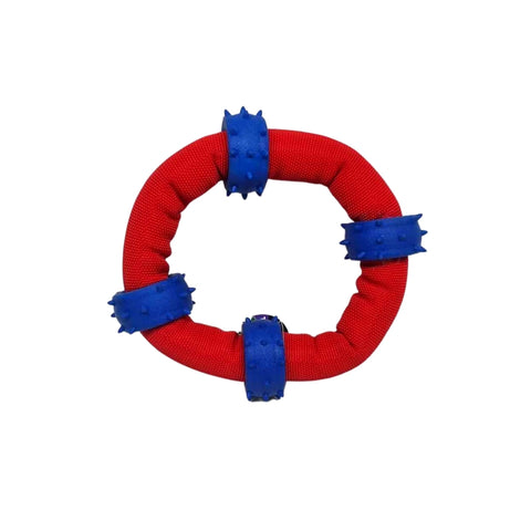 Upmarket Pets & Aquarium | Chompers - Canvas Ring With Rubber Spikes dog toy | Shop dog toys online