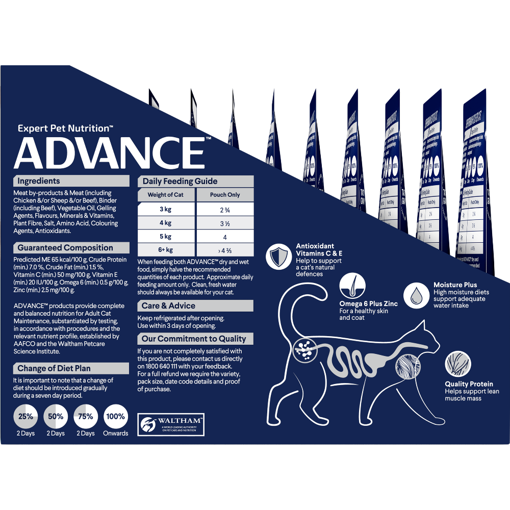 Advance Adult Wet Cat Chunks Gravy Chicken