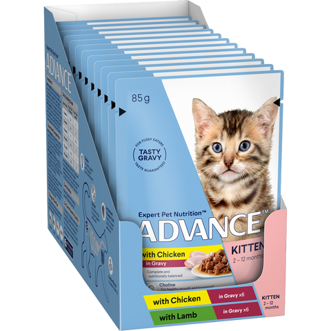 Advance Kitten Chunk Gravy Chicken & Lamb
