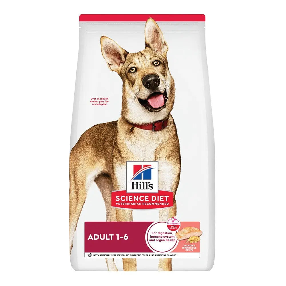 Bag of Hills Science Diet dog food with a dog on the packaging