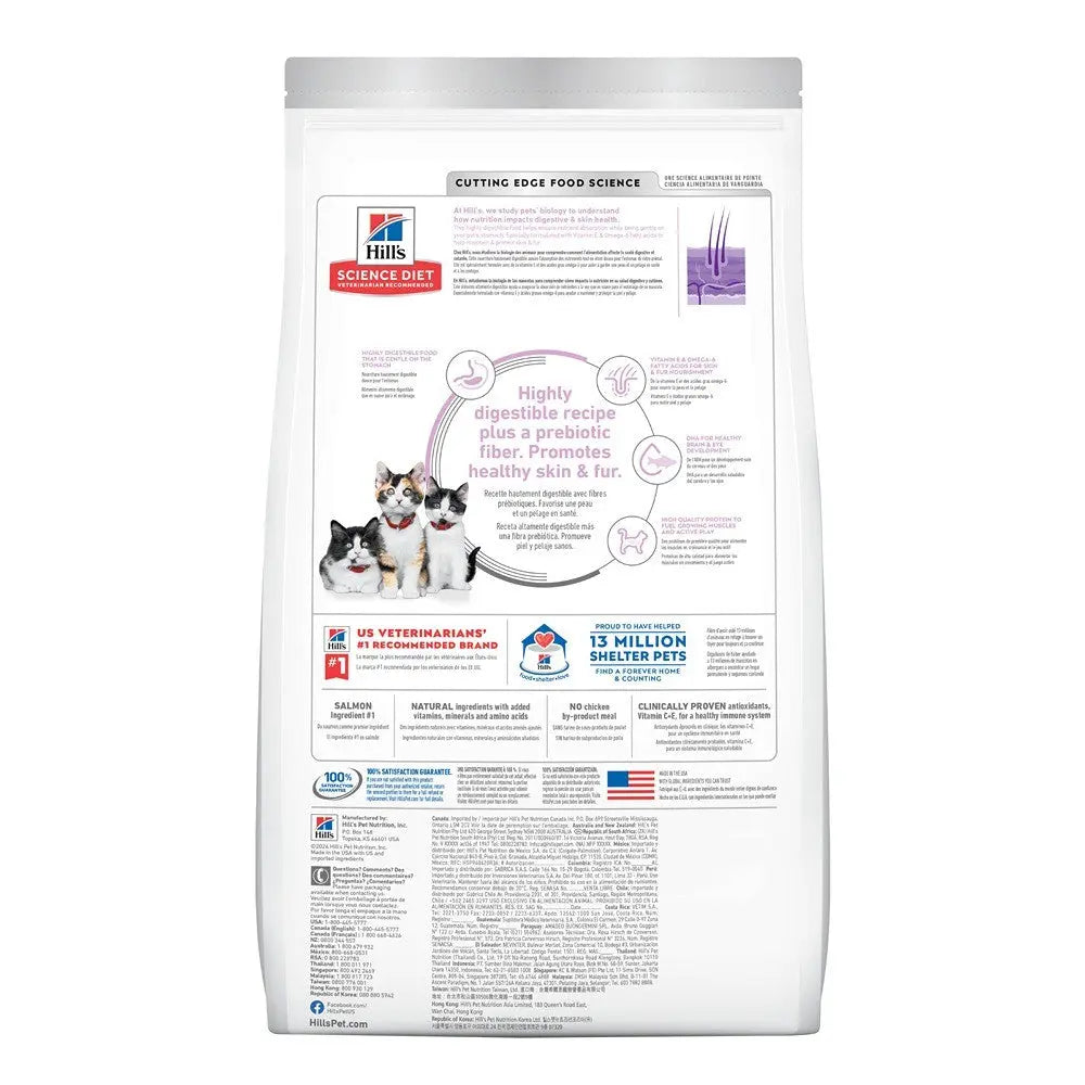 Hills Science Diet Kitten Diet Sensitive Stomach & Skin Salmon & Veg