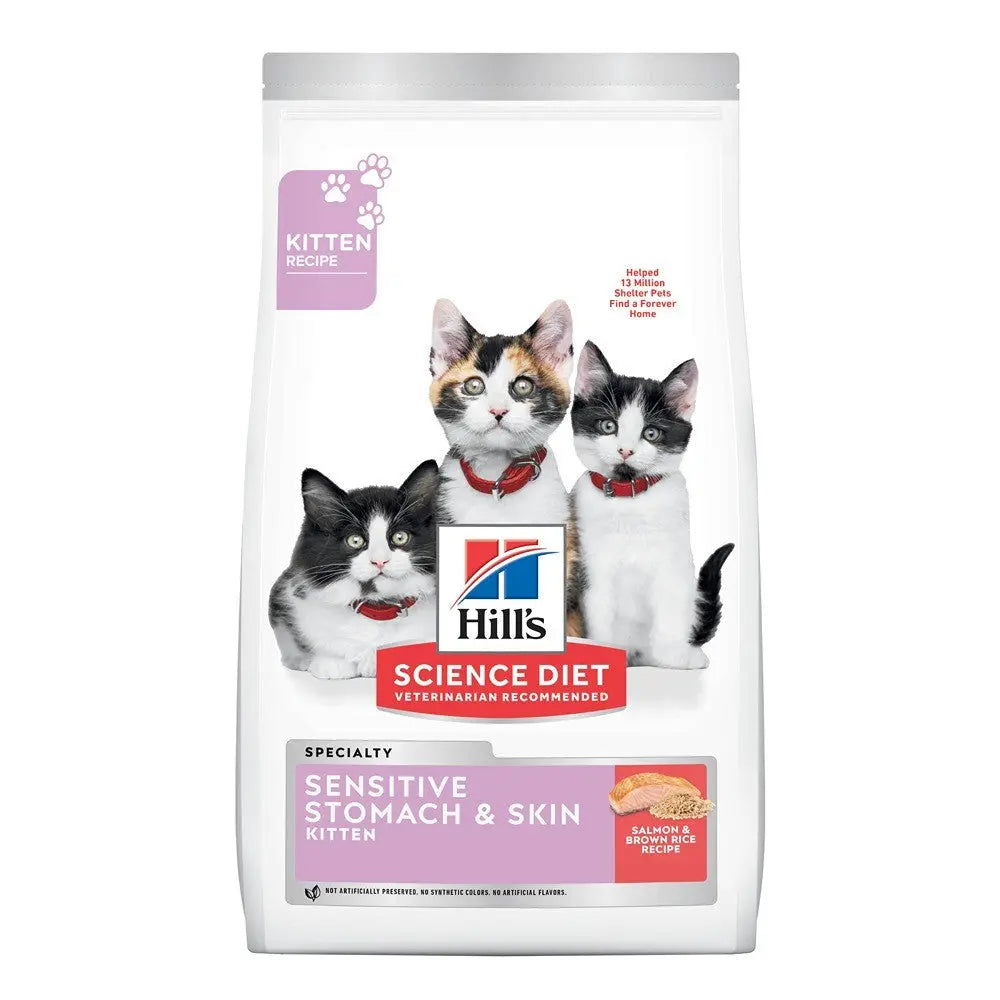 Hills Science Diet Kitten Diet Sensitive Stomach & Skin Salmon & Veg