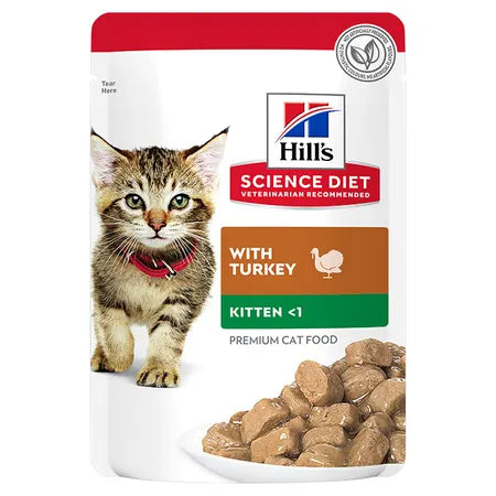 Hills Science Diet Kitten Turkey Cat Food Pouch 85g