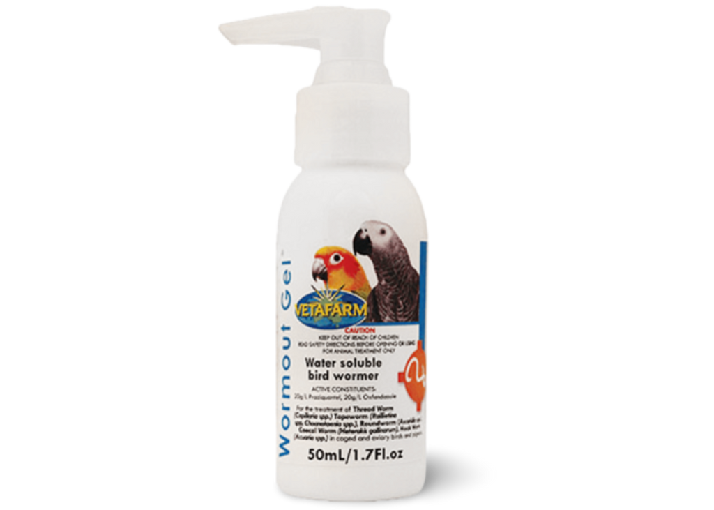 Vetafarm Wormout Gel bird antiparasitic treatment