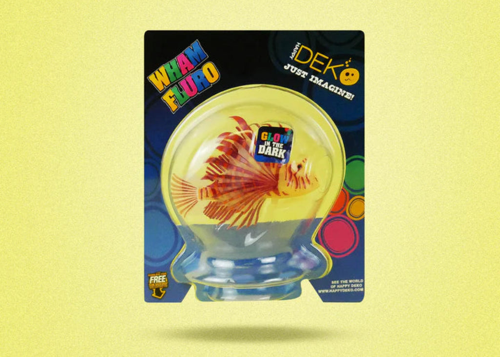 Wham Fluro Lion Fish glowing aquarium ornament 10 x 7 x 3cm