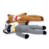Zippy Paws Fluffy Peltz Plush Squeaker Dog Toy - Raccoon &  Chipmunk 2-Pack