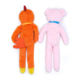 Zippy Paws Fluffy Peltz Plush Squeaker Dog Toy - Chicken & Pig 2 Pack