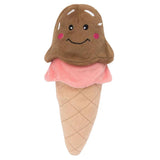 ZippyPaws NomNomz Ice Cream plush squeaky dog toy