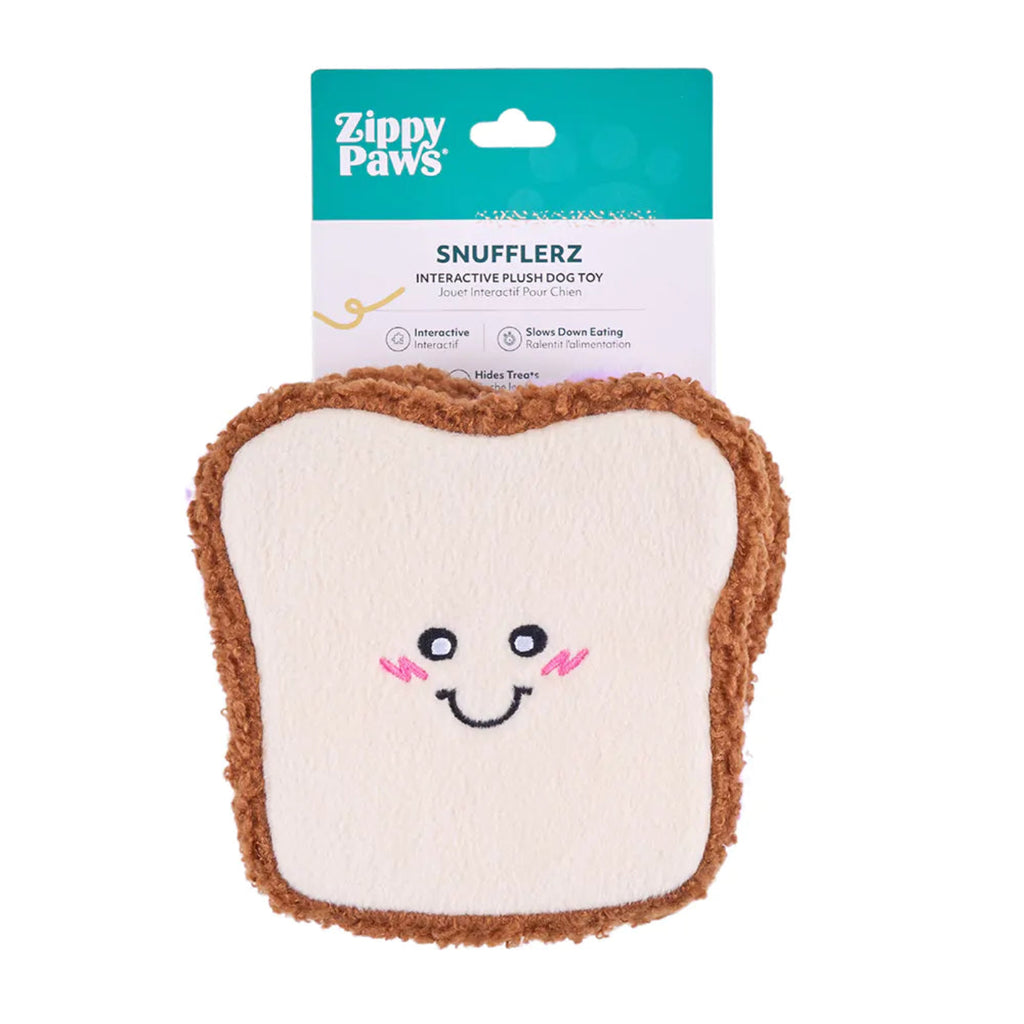 ZippyPaws Snufflerz PB&J Sandwich interactive treat-hiding dog toy