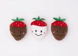 ZippyPaws Valentine's Chocolate Covered Strawberries 3-Pack plush squeaky dog toys