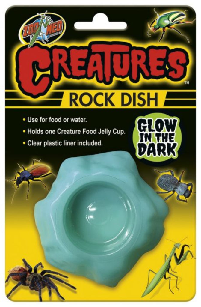 Zoo Med Creatures Rock Dish glow-in-the-dark food and water dish for insects