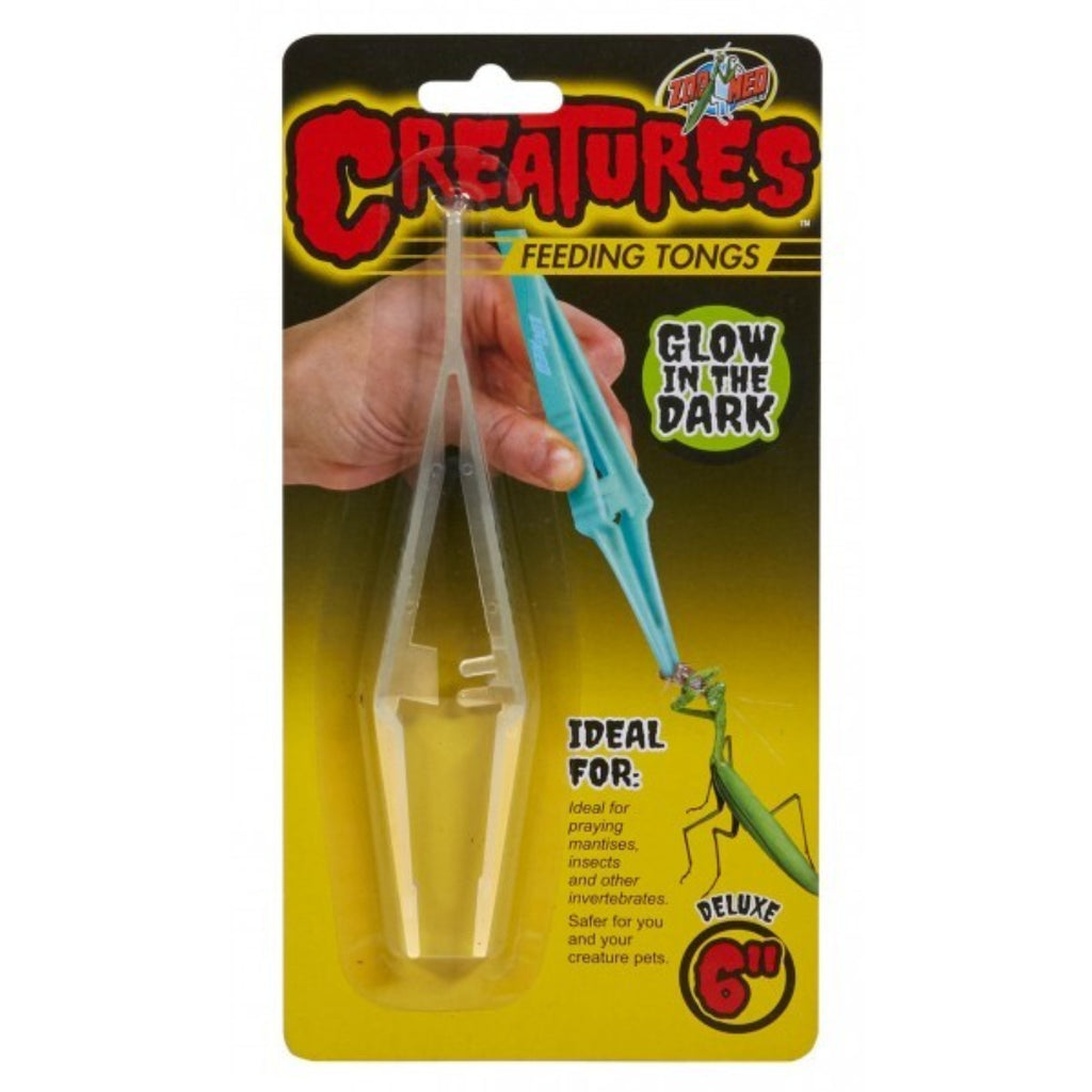 Zoo Med Creatures glow-in-the-dark feeding tongs 15cm for insects and invertebrates