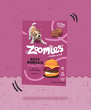 Zoomies Burger Beef dog treats with 44% beef beetroot and cheese