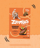 Zoomies Roast Lamb dog treats with lamb sweet potato and green peas