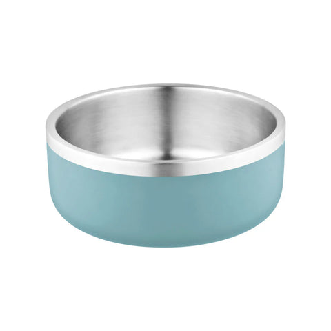 Furkidz Double Wall w/Silver Band Bowl