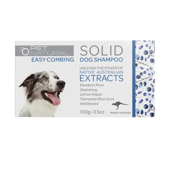 Pet Natural Solid Dog Shampoo Easy Combing 100g
