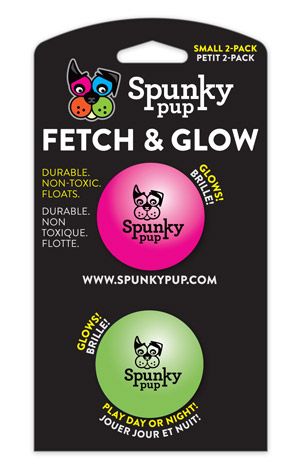 Fetch & Glow Ball Sml 2PK 5cm