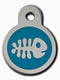 Engravable Pet Tags - Circle Fish Skeleton