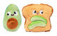 FuzzYard - Dog Toy Avocado & Toast