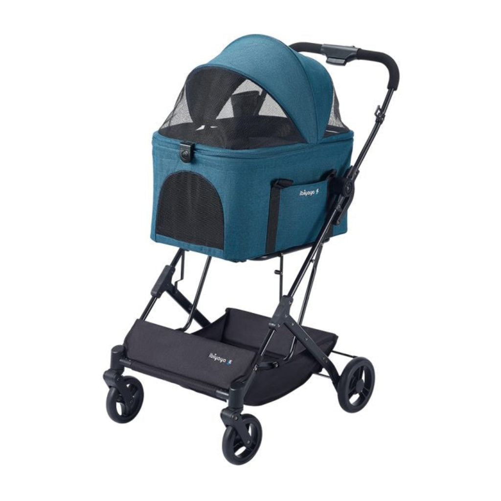 ibiyaya Travois Tri-Fold Pet Travel System XL pet stroller with detachable carrycot for dogs cats and rabbits