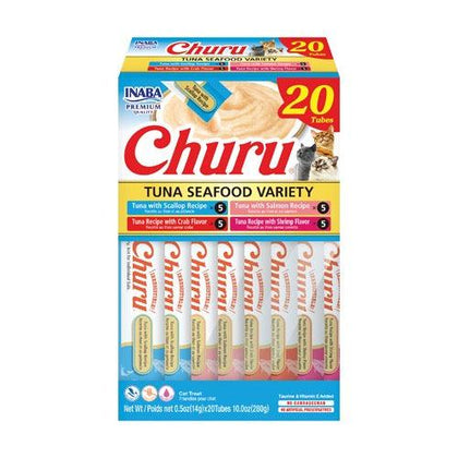 INABA Cat Churu Puree Tuna Seafood Variety Box