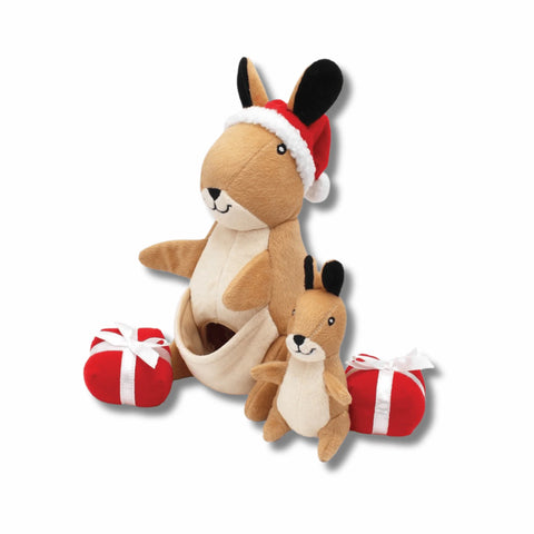 ZippyPaws Holiday Zippy Festive Kangaroo Pouch