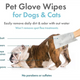 Petkin - Pet Glove Wipes Vanilla Scented