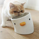 PURROOM Little Chicken Series - Plump Crooked Neck Ceramic Pet Bowl