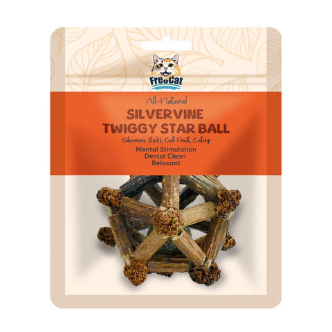 Freecat Silvervine Twiggy Star Ball