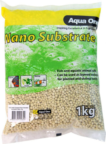 Aqua One Nano Substrate 1kg Yellow