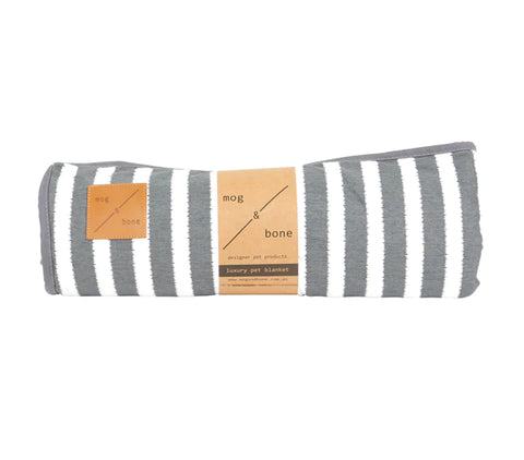 Mog & Bone Dog Blanket Charcoal Hamptons