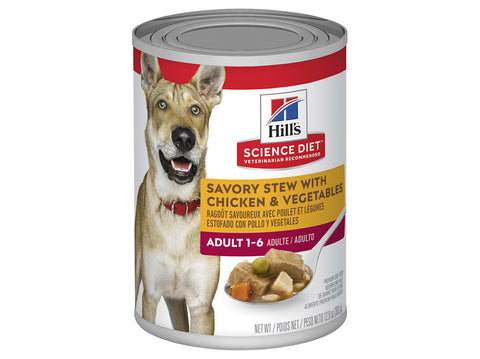Hills Science Diet Dog Adult Savory Stew Chicken & Vegetables Canned Dog Food