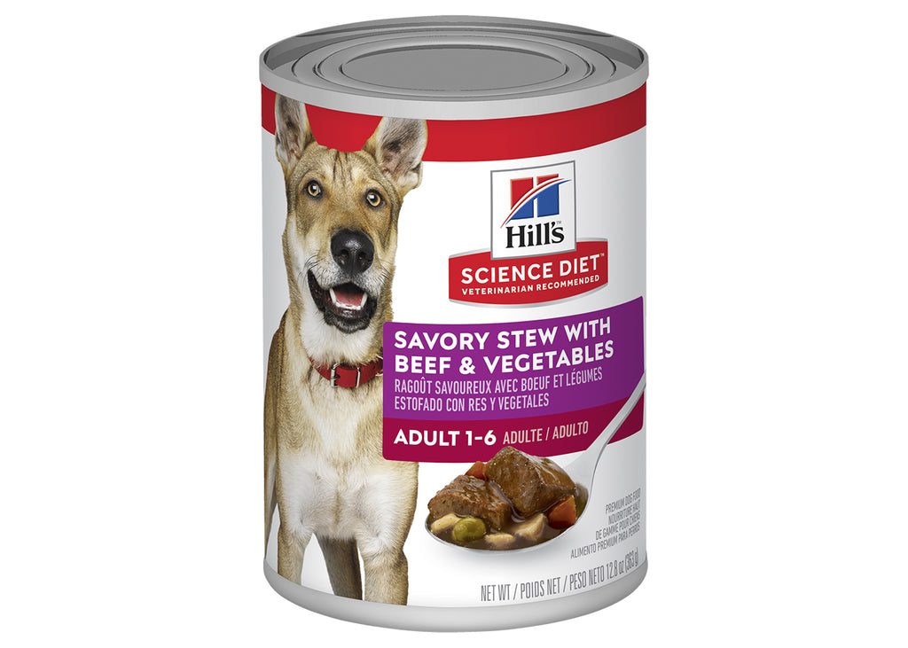 Hills Science Diet Dog Adult Savory Stew Beef & Vegetables Canned Dog Food