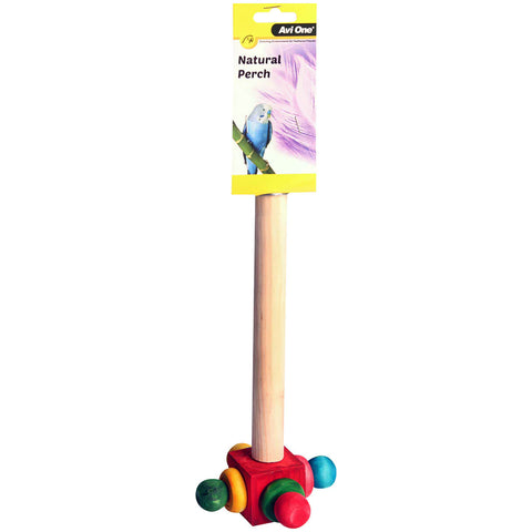 Avi One Wooden Perch Rotating End 24.5cm