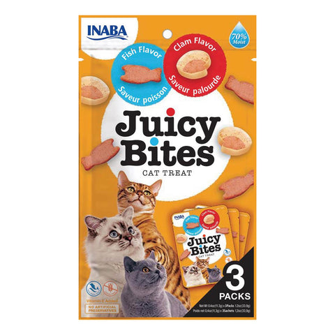 INABA Cat Juicy Bites Fish & Clam