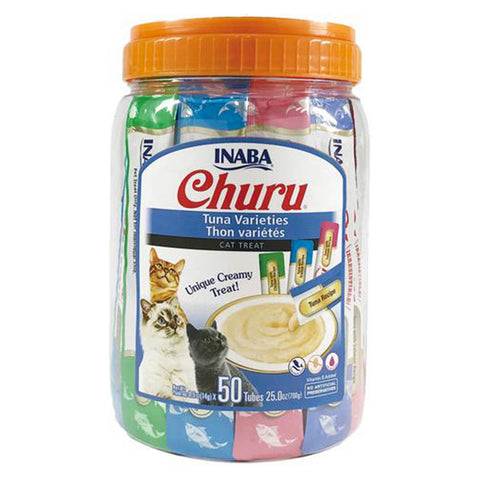INABA Cat Churu Puree Tuna Varieties 50 Pack