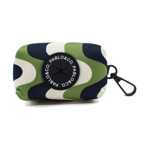 Pablo & Co Poop Bag Holder Navy Wavy