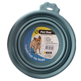 Pet One Silicone Round Travel Bowl