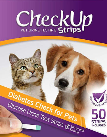 CheckUp DOG AND CAT URINE TESTING STRIPS FOR DETECTION OF DIABETES 50pk