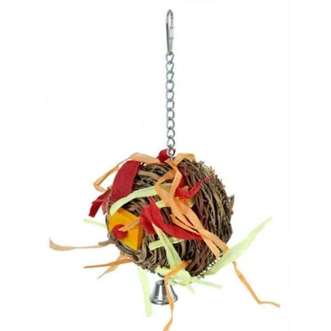 Featherland Paradise Chew Years Eve Bird Toy 11.5cm Basket