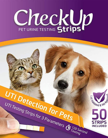 CheckUp DOG AND CAT URINE TESTING STRIPS FOR UTI DETECTION 50pk