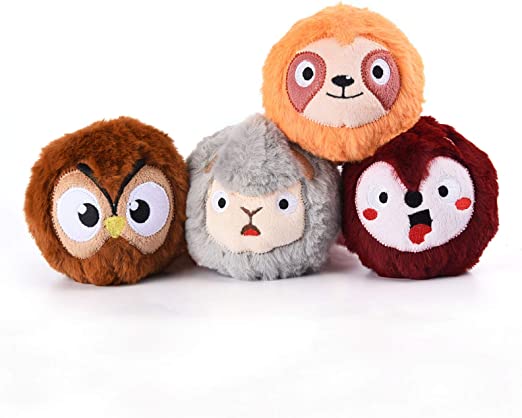 HugSmart Super Ball Dog Toy Zoo Ball Owl