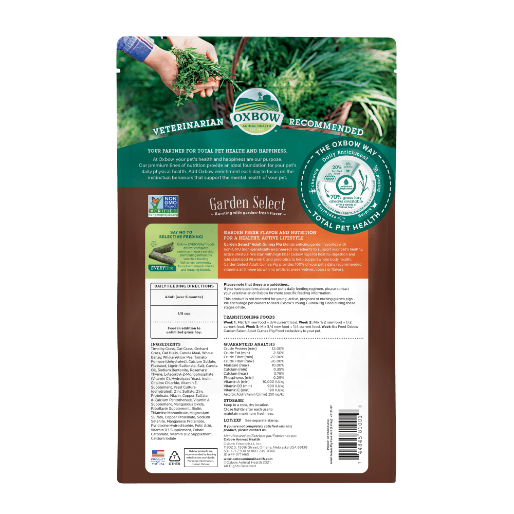 Oxbow Garden Select Adult Guinea Pig Food