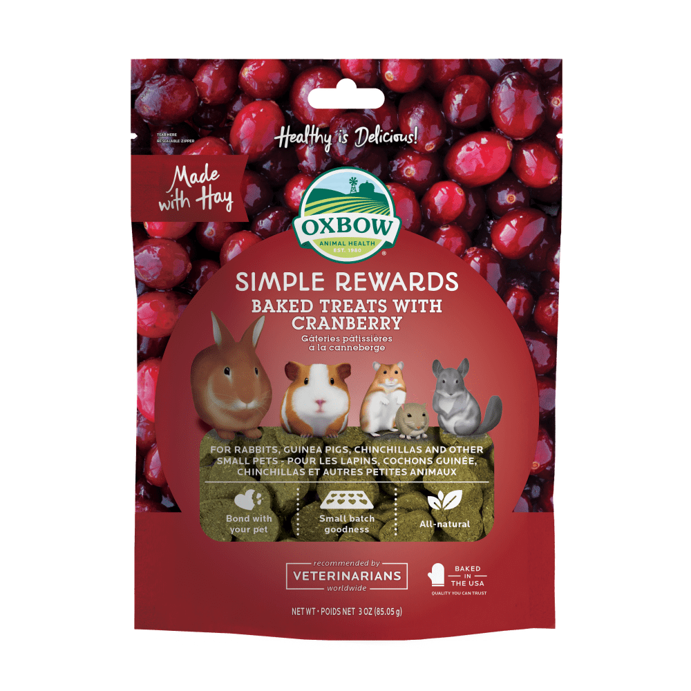 Oxbow Simple Rewards Baked Treats with Cranberry