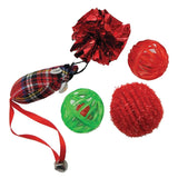 Kitty Play CHRISTMAS CAT TOY ORNAMENT 5 PACK