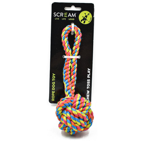 Scream® Rope Fist Tug Dog Toy