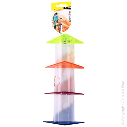 Avi One - Parrot Toy Acrylic Foraging Triangles Stack