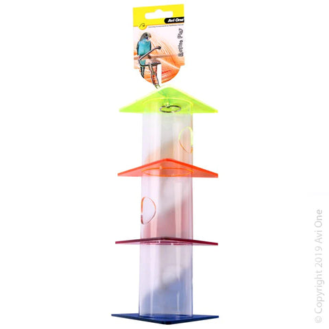 Parrot Toy Acrylic Foraging Triangles Stack Large 34cm